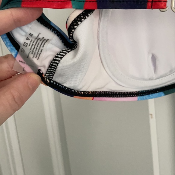 Multi-Colored Underwire Bikini Set size L NEW - Picture 6 of 9